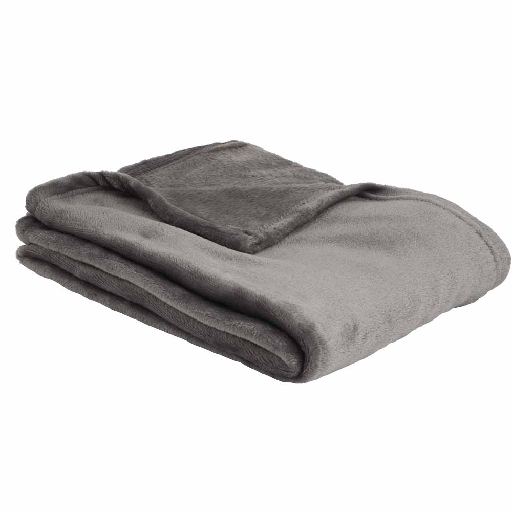 Wilko Slate Ultra Soft Throw 120 x 150cm Image