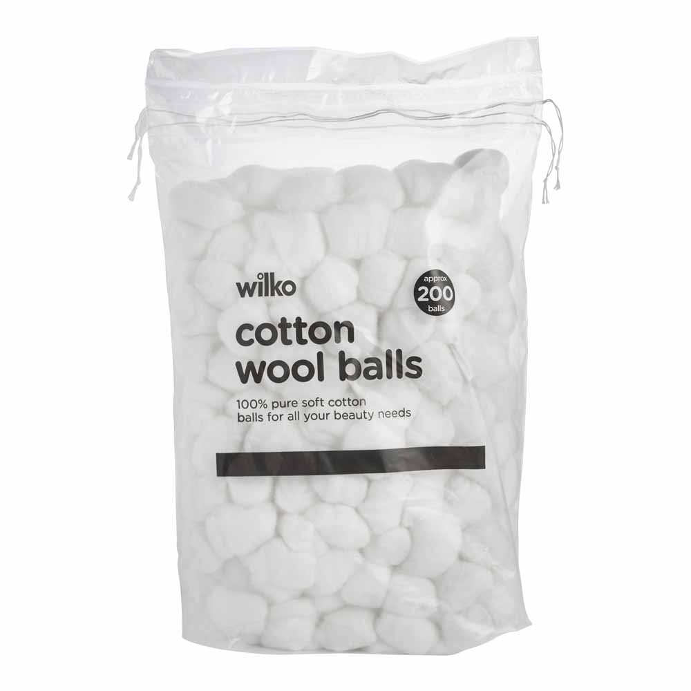 Wilko Baby Soft Cotton Wool Balls 200 pack Image 1