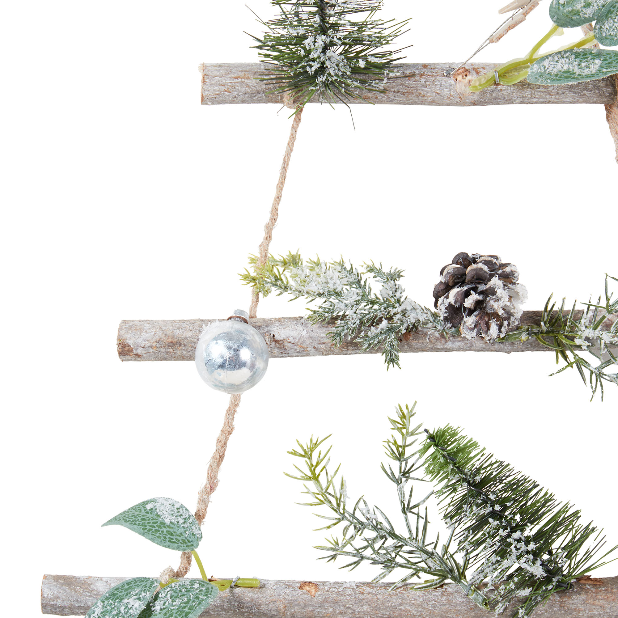 Bauble Pinecone Hanging Tree Silver Image 2