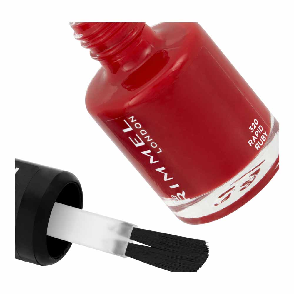 Rimmel London 60 Seconds Super Shine Nail Polish Rapid Ruby 320 8ml Image 3