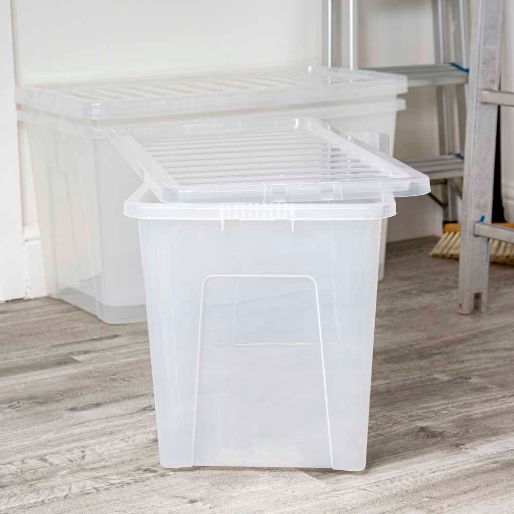Wham 110L Crystal Storage Box with Lid 3 Pack Image 4