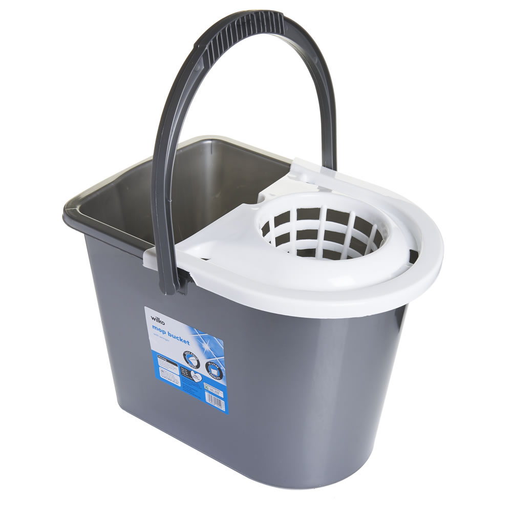Wilko White Mop Bucket with Wringer Image