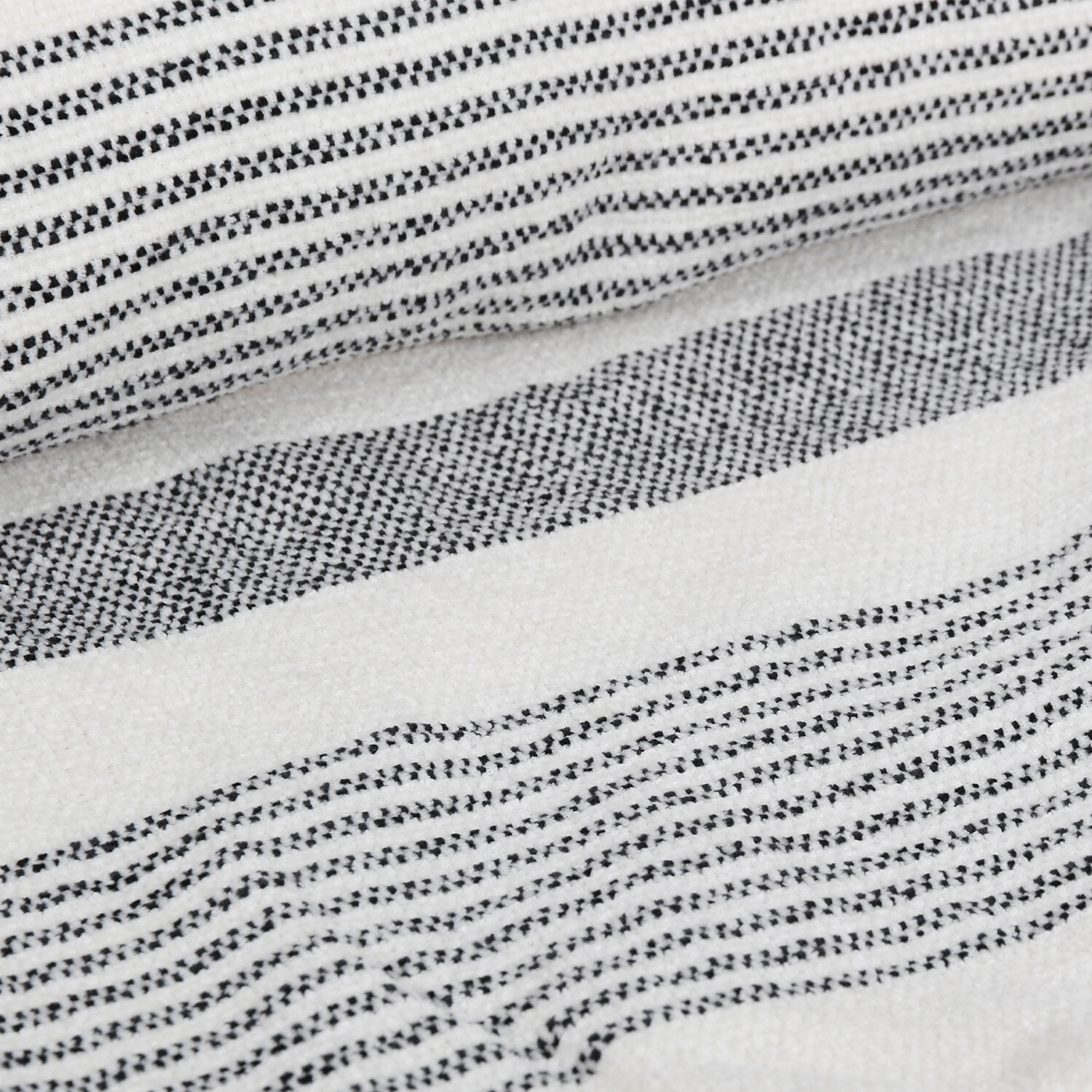 Padstow Stripe Throw - White Image 4