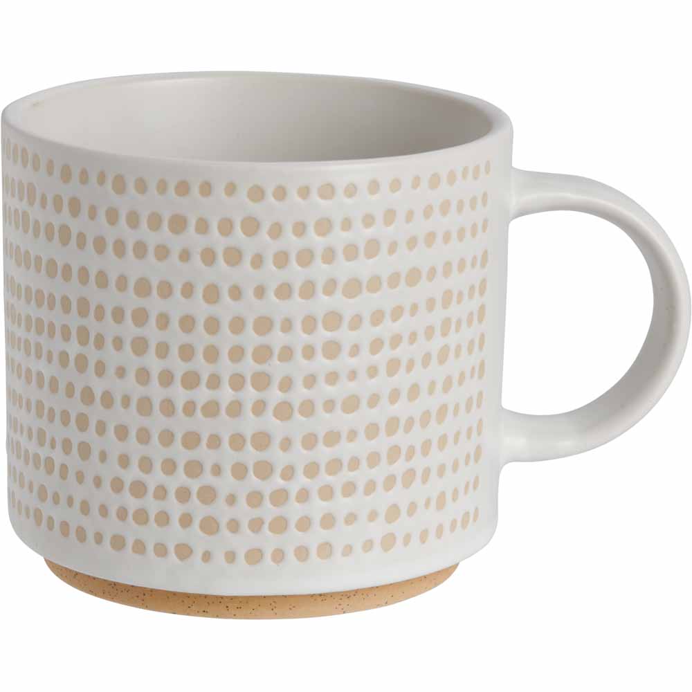 Wilko Cream Tankard Wax Resist Mug Image 1
