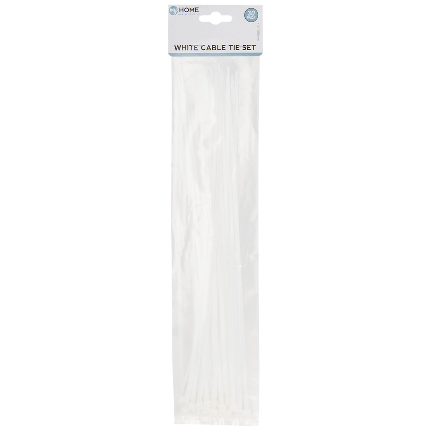 My Home White Cable Tie Set 30 Pack Image