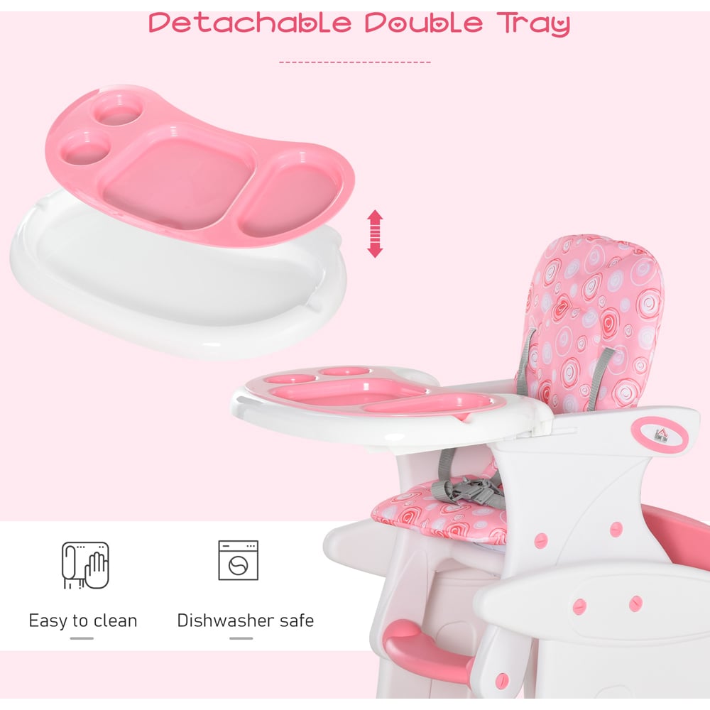 Portland Pink Baby High Chair Booster Seat Image 4