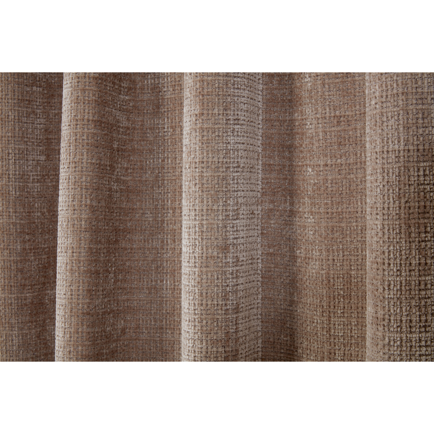 Rennes Chenille Taped Curtains - Mink / 229cm Image 4