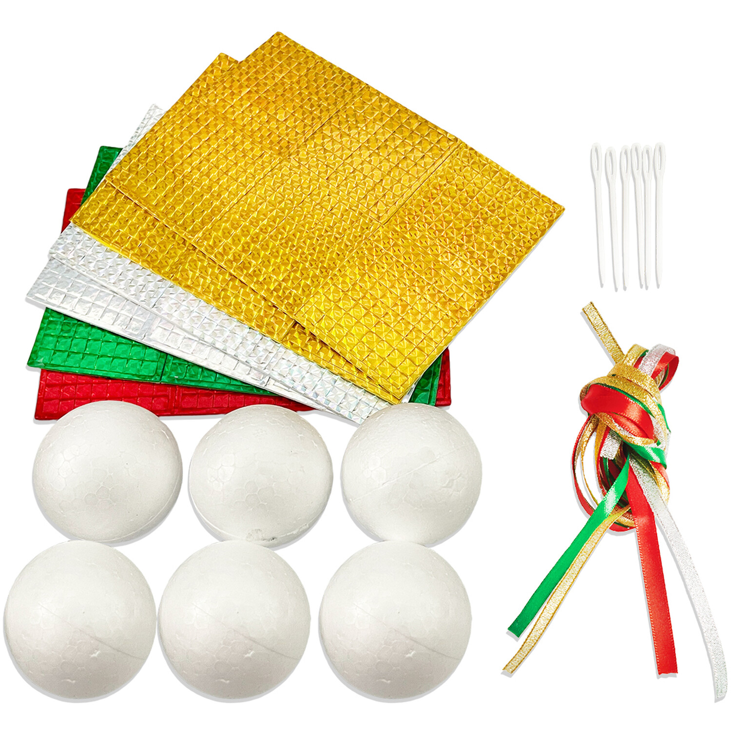 Mosaic Bauble Decoration Kit White Image 3