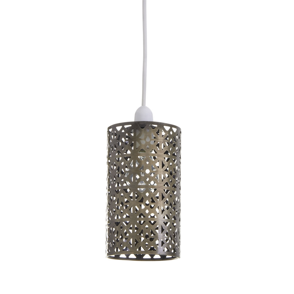 Wilko Tunis BrassEffect Pendant Light Shade Wilko