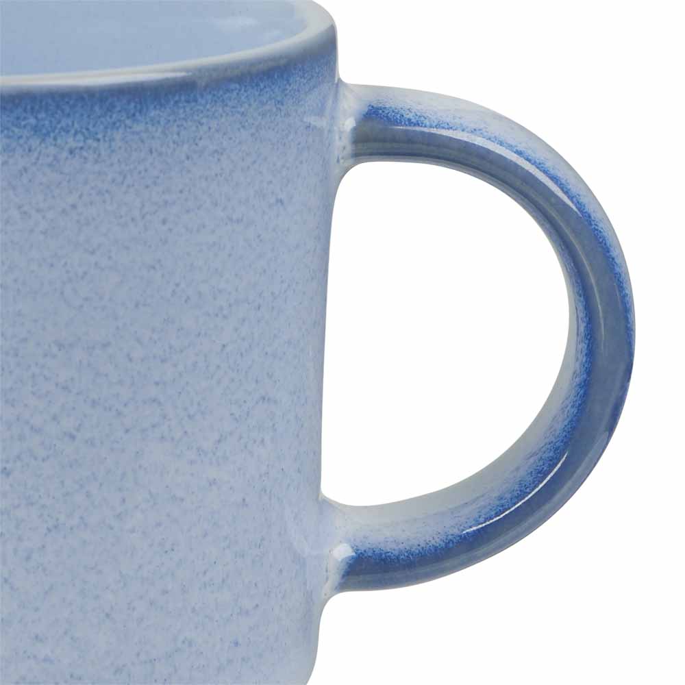 Wilko Blue Reactive Glaze  Stacking Mug 4 Pack Image 3