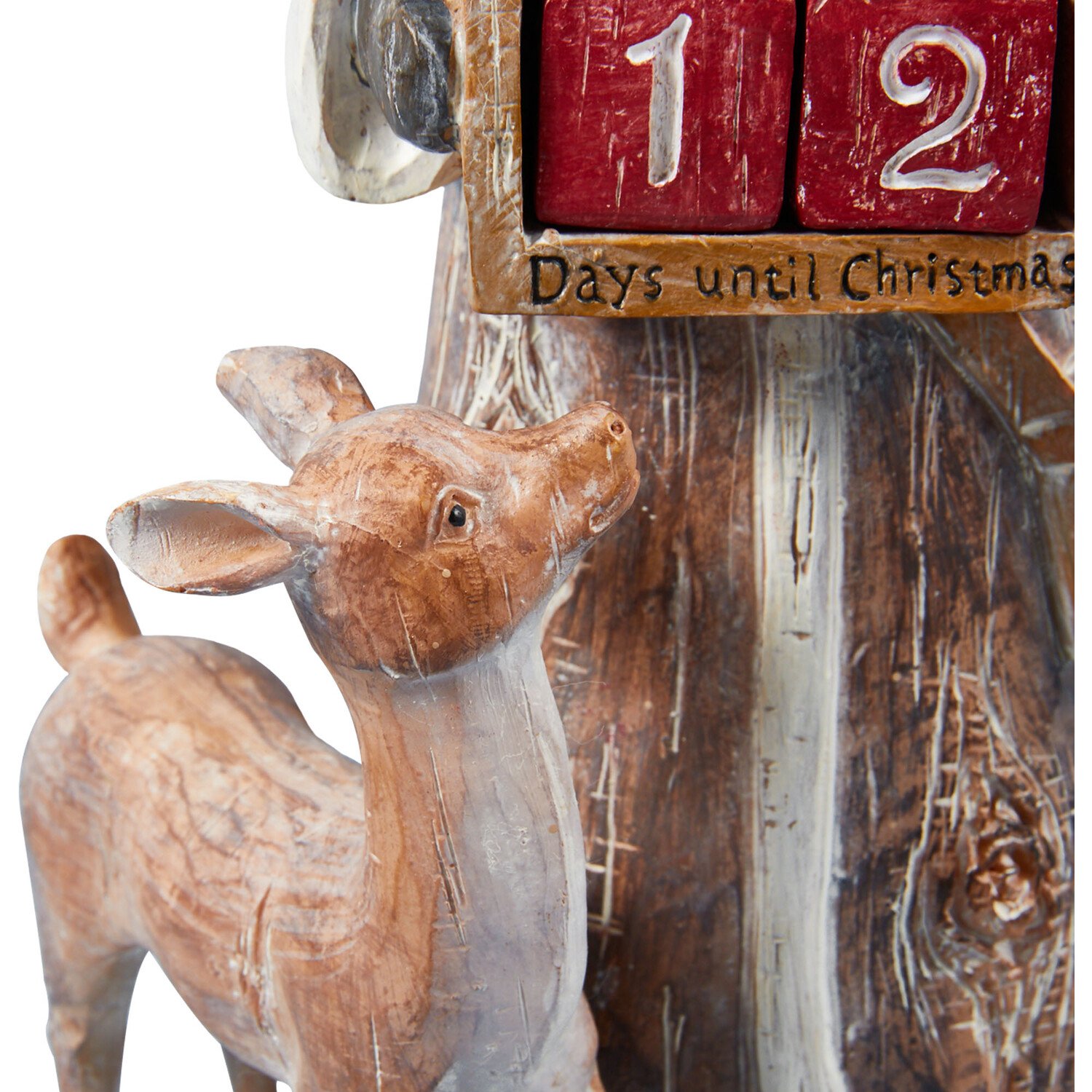 Wood Effect Santa Advent - Grey Image 4