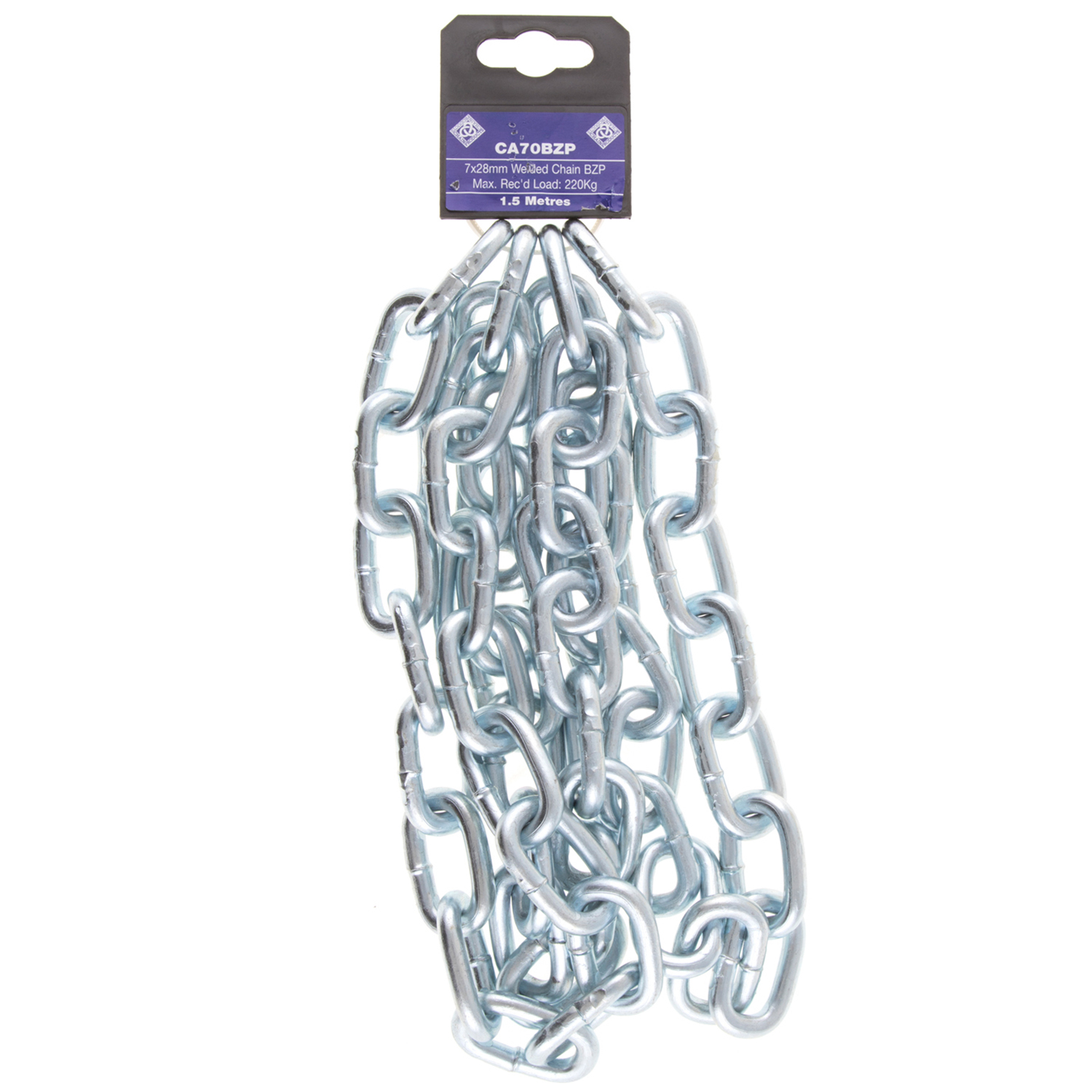 Steel Zinc Plated Welded Chain 1.5m 220kg Image