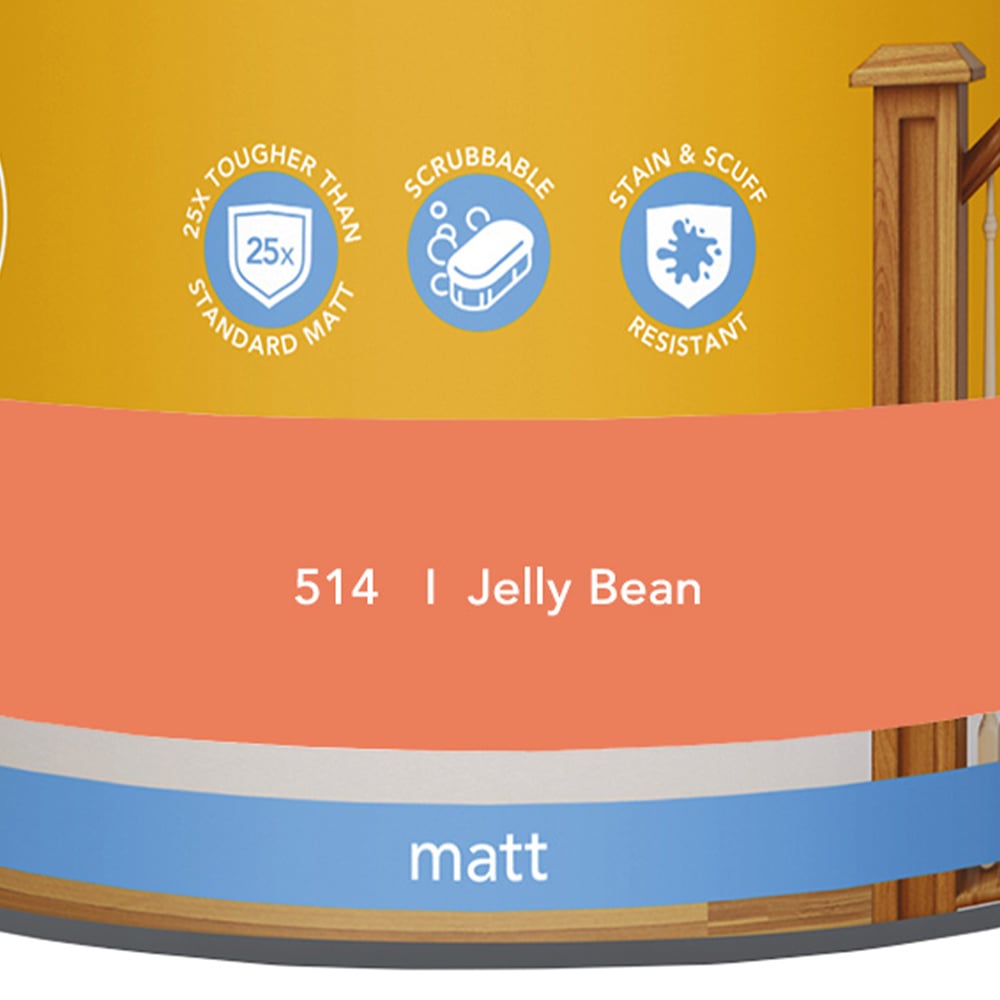 Wilko Tough & Washable Jelly Bean Matt Emulsion Paint 5L Image 4