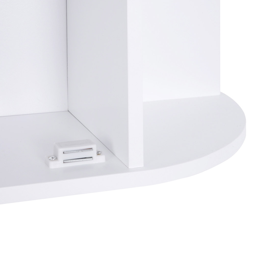Portland White Multi Shelf Wall Mounted Bathroom Cabinet Image 7