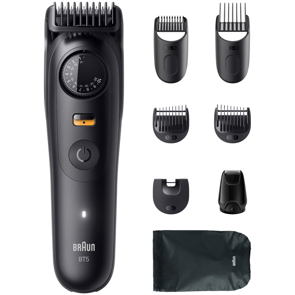 Braun Series 5 BT5560 Black Sharp Blade Beard Trimmer with 40 Lengths and 8 Styling Tools Image 2