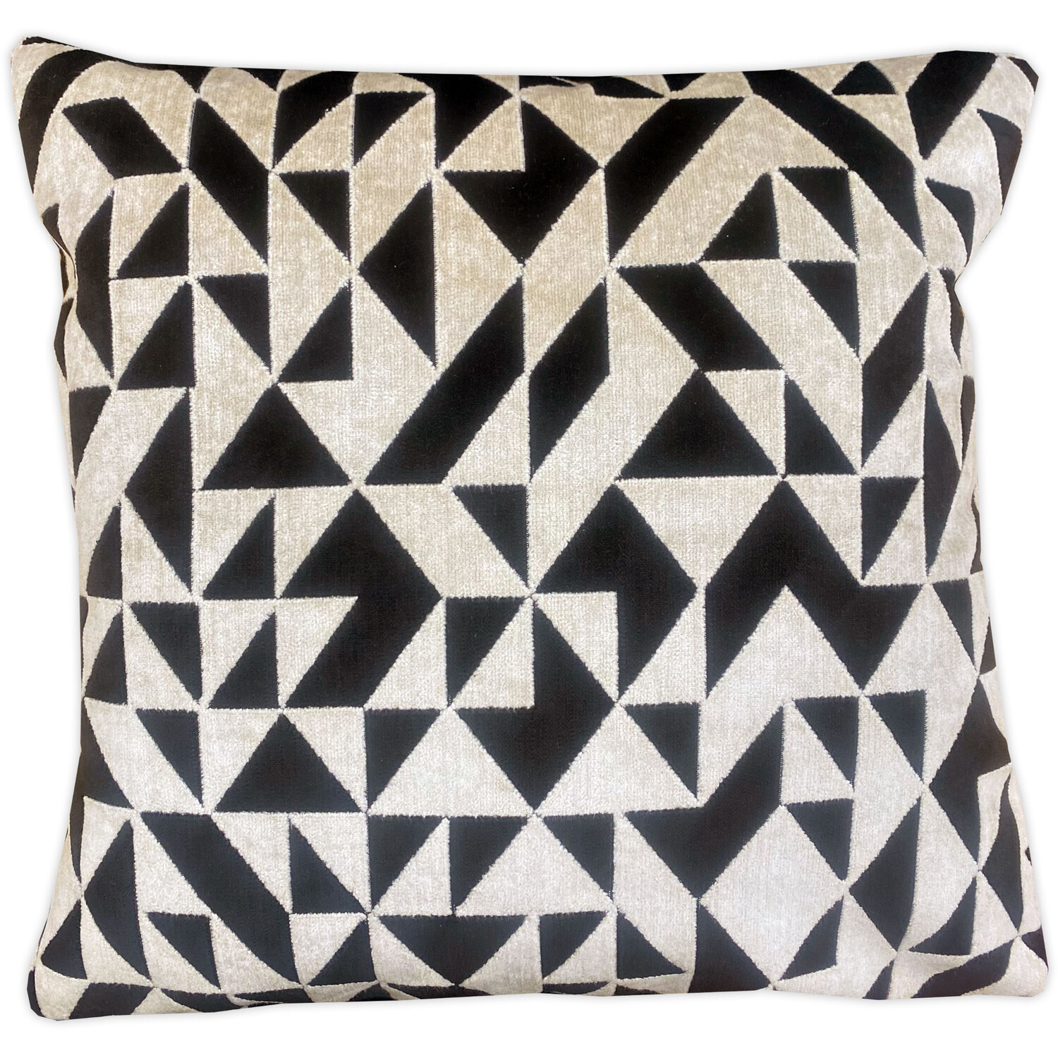 Shoreditch Black Geometric Cushion - Black Image 1