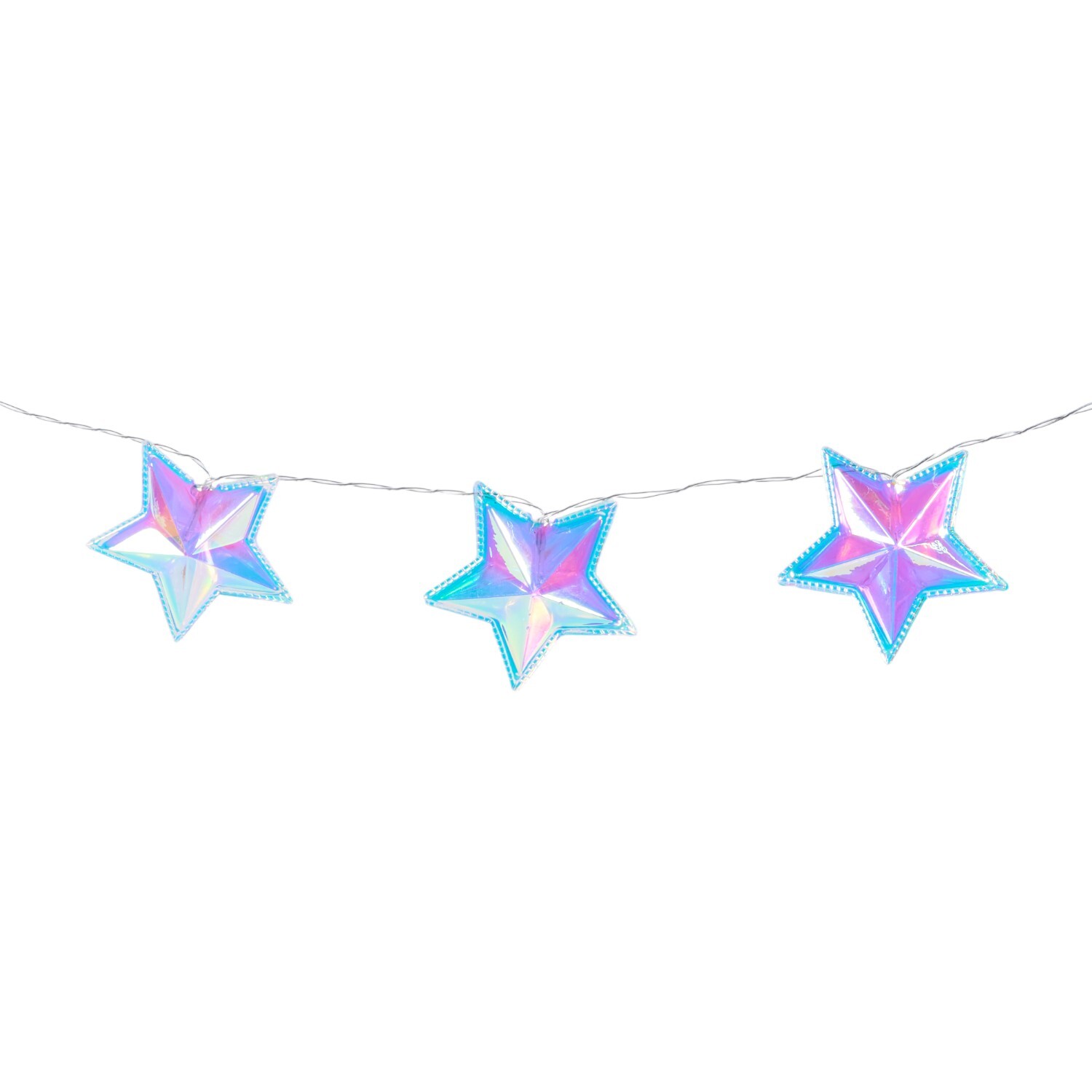 10 LED Star String Light Iridescent Image 1