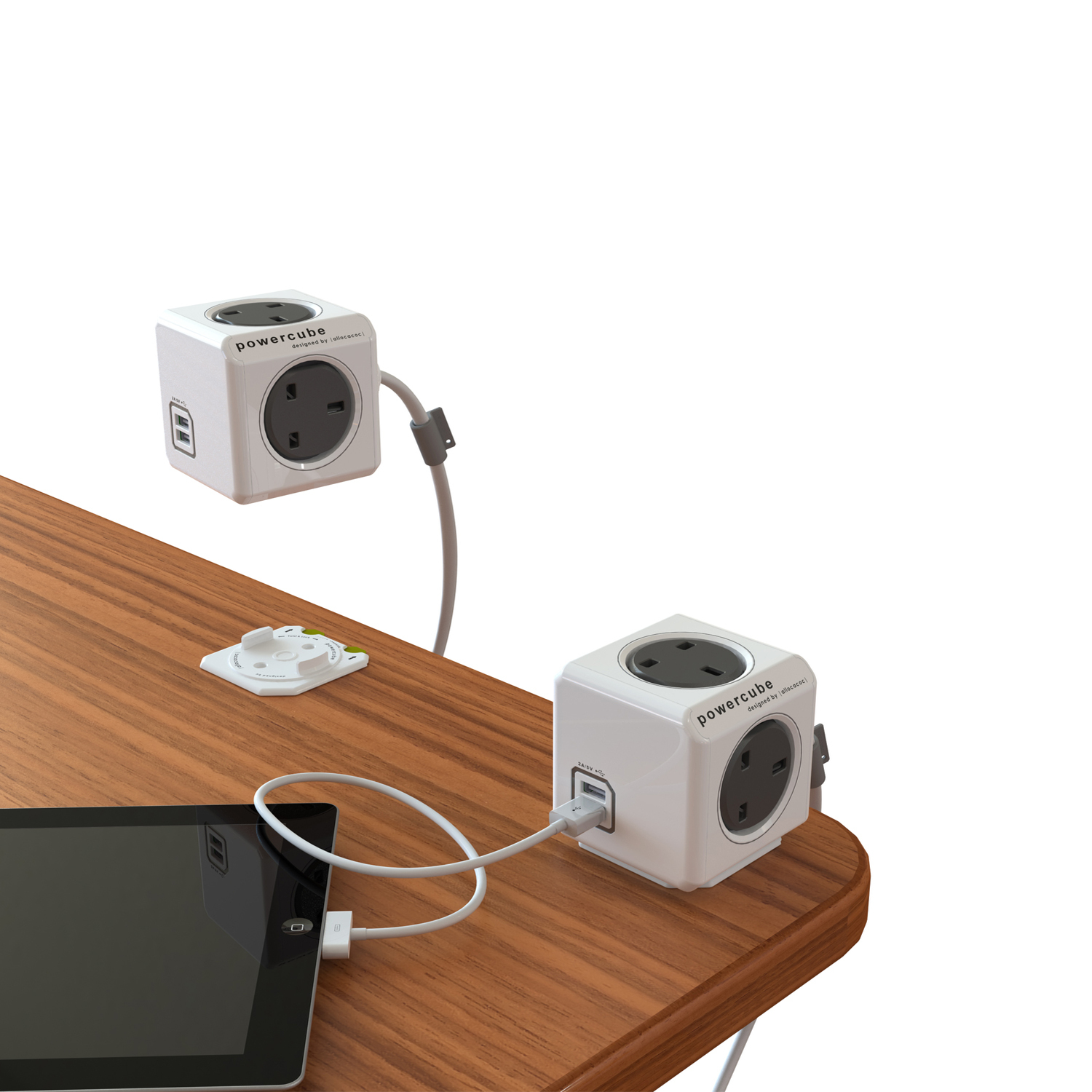 Allocacoc Powercube 1.5m Extension with Dual USB Ports Image 6