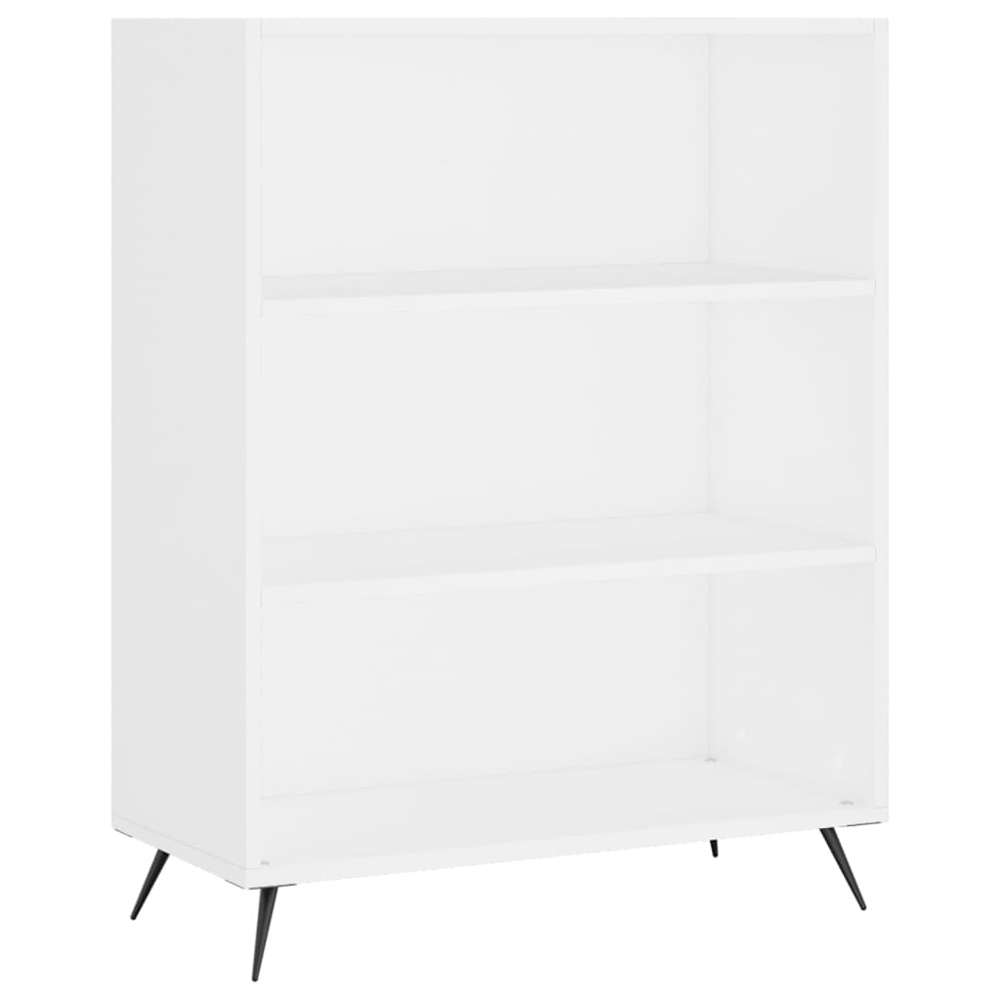 vidaXL 2 Glass Door 3 Shelf White Highboard Image 7