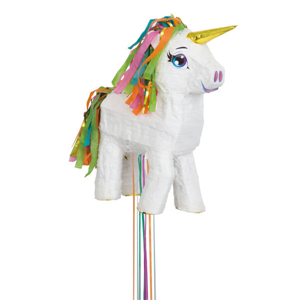 White Unicorn Pinata Image