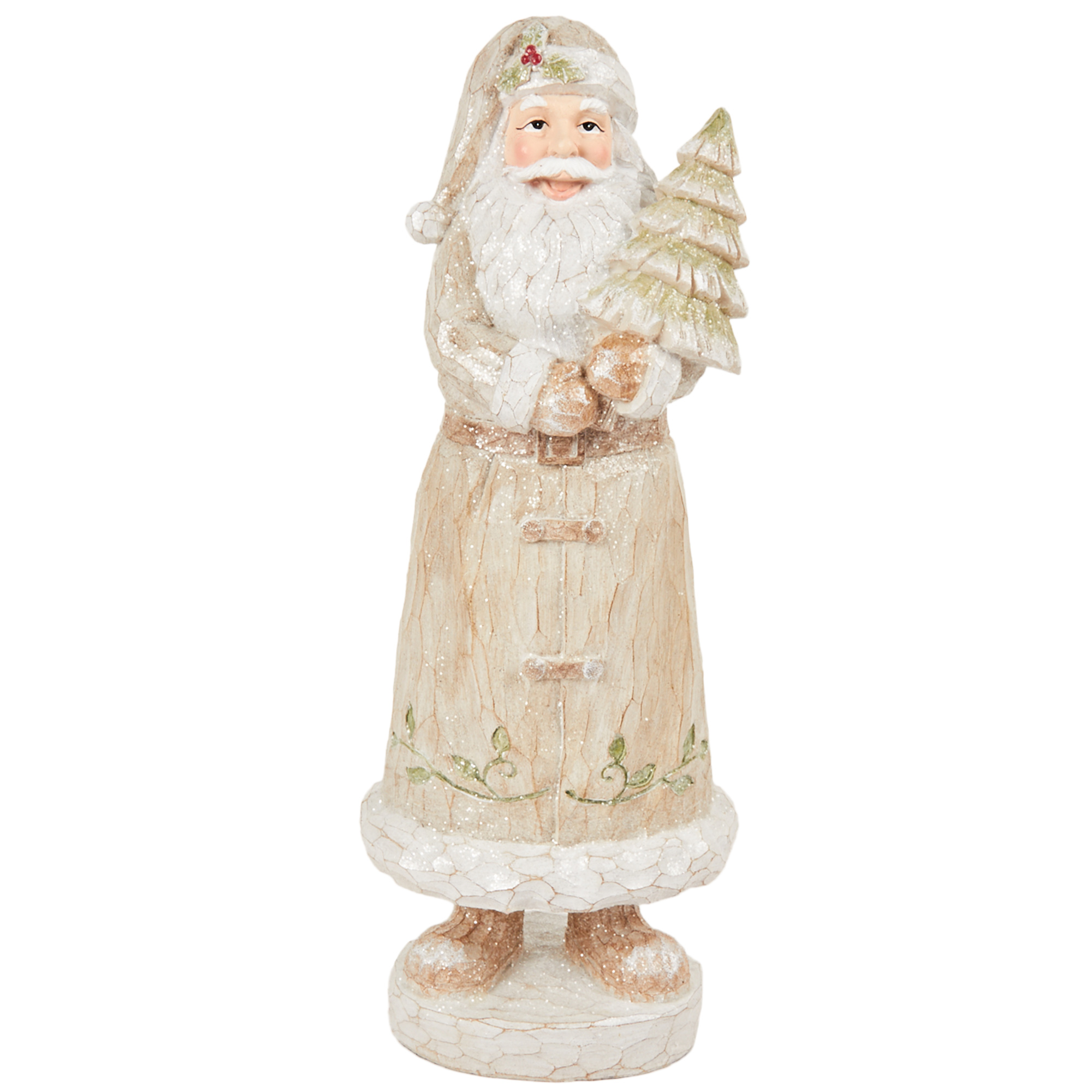 Wood Effect Santa Ornament Image 1