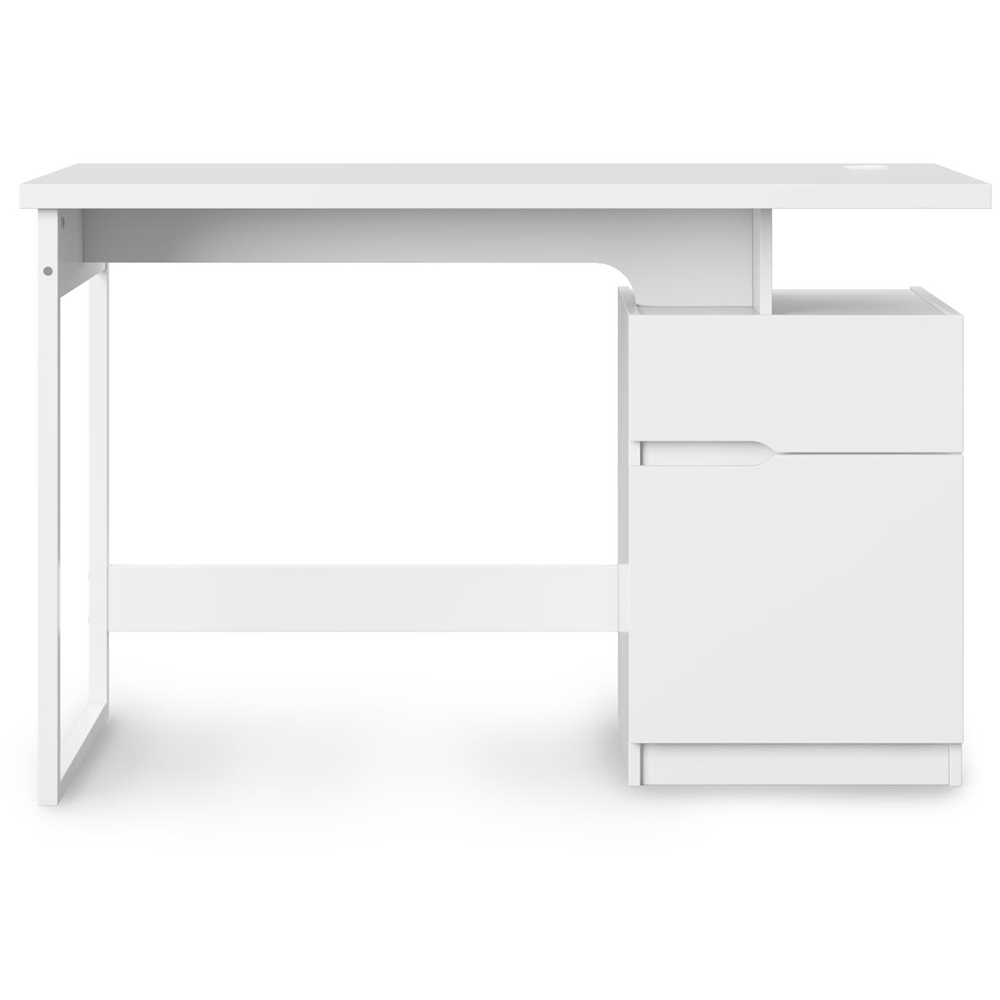 Alphason Bridport Single Door Single Drawer Office Desk Image 2