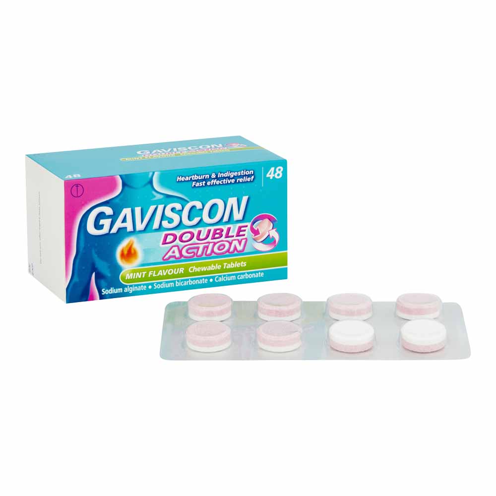 Gaviscon Double Action Heartburn and Indigestion Tablets 48 pack Image 3