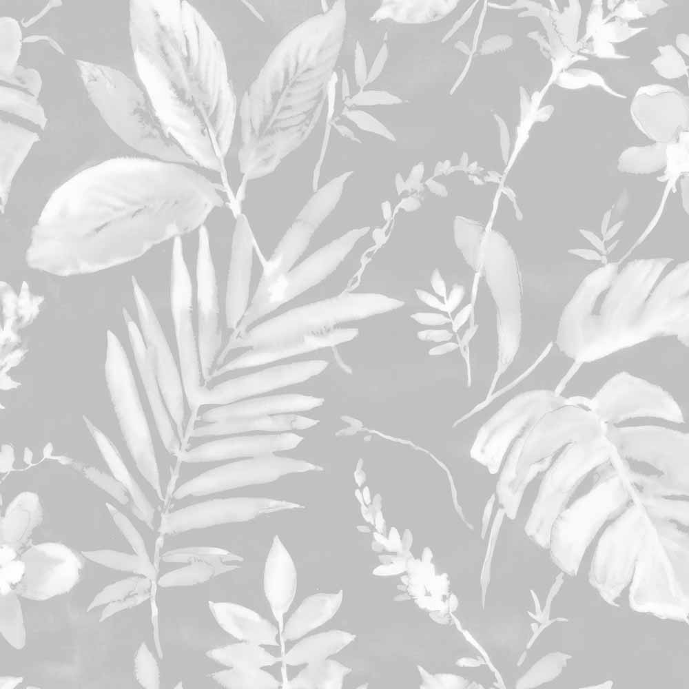 Muriva Tane Leaf Grey Wallpaper Image 1
