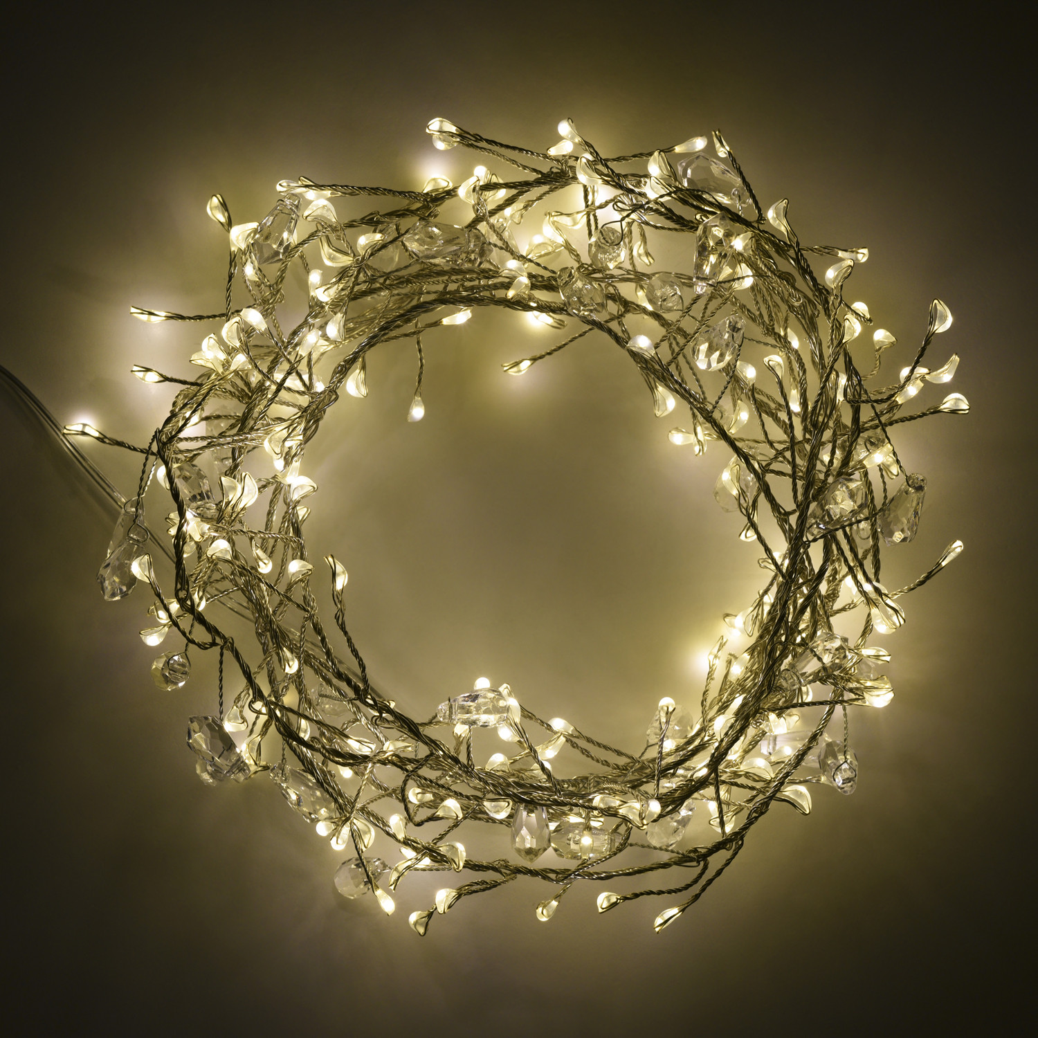 200 LED Warm White Jewelled Cluster String Light Image 6