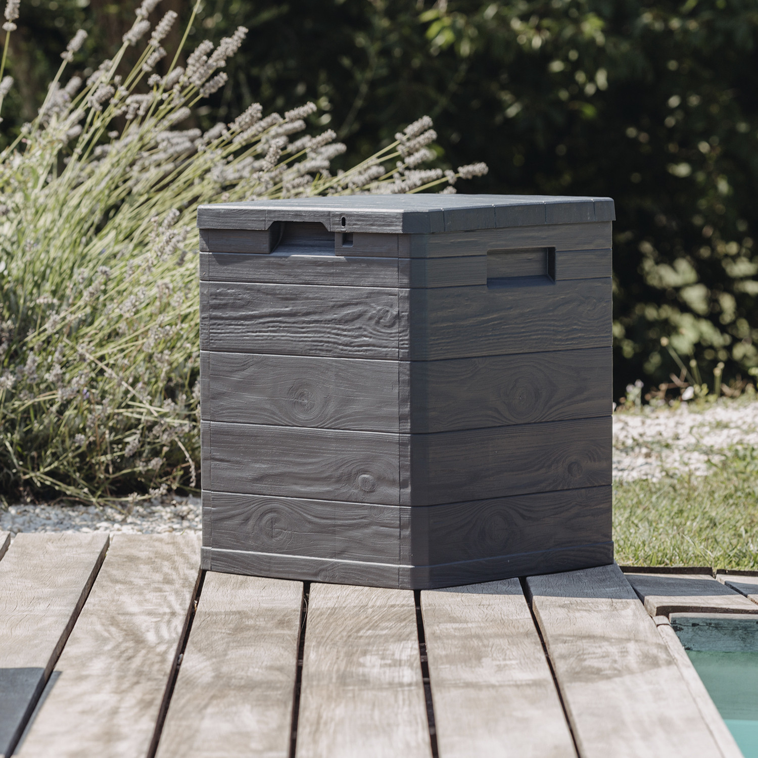 Grey Garden Storage Box - Grey / 90l Image 3