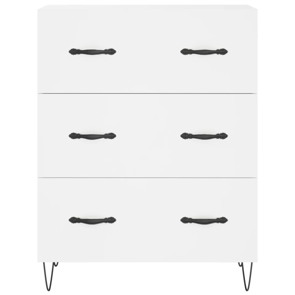 vidaXL 2 Door 3 Drawer White Highboard Image 8
