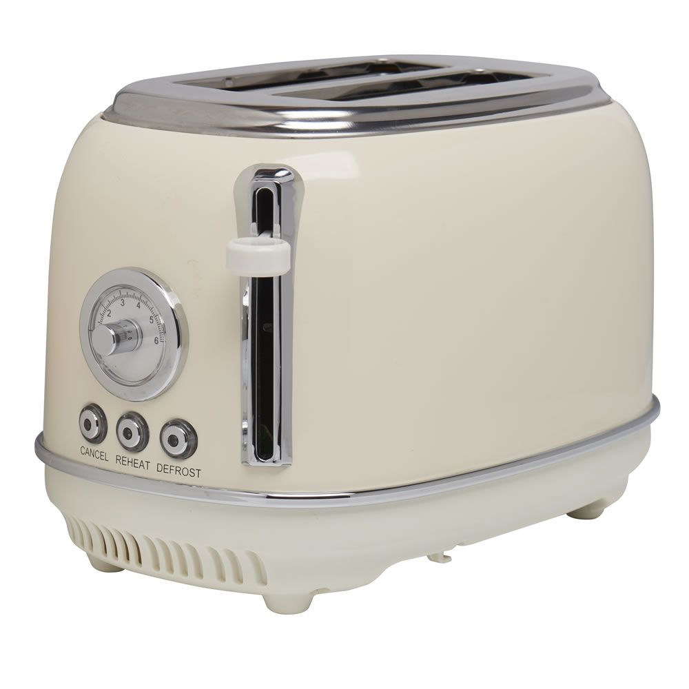 Wilko Cream Retro 2 Slice Toaster Image 2
