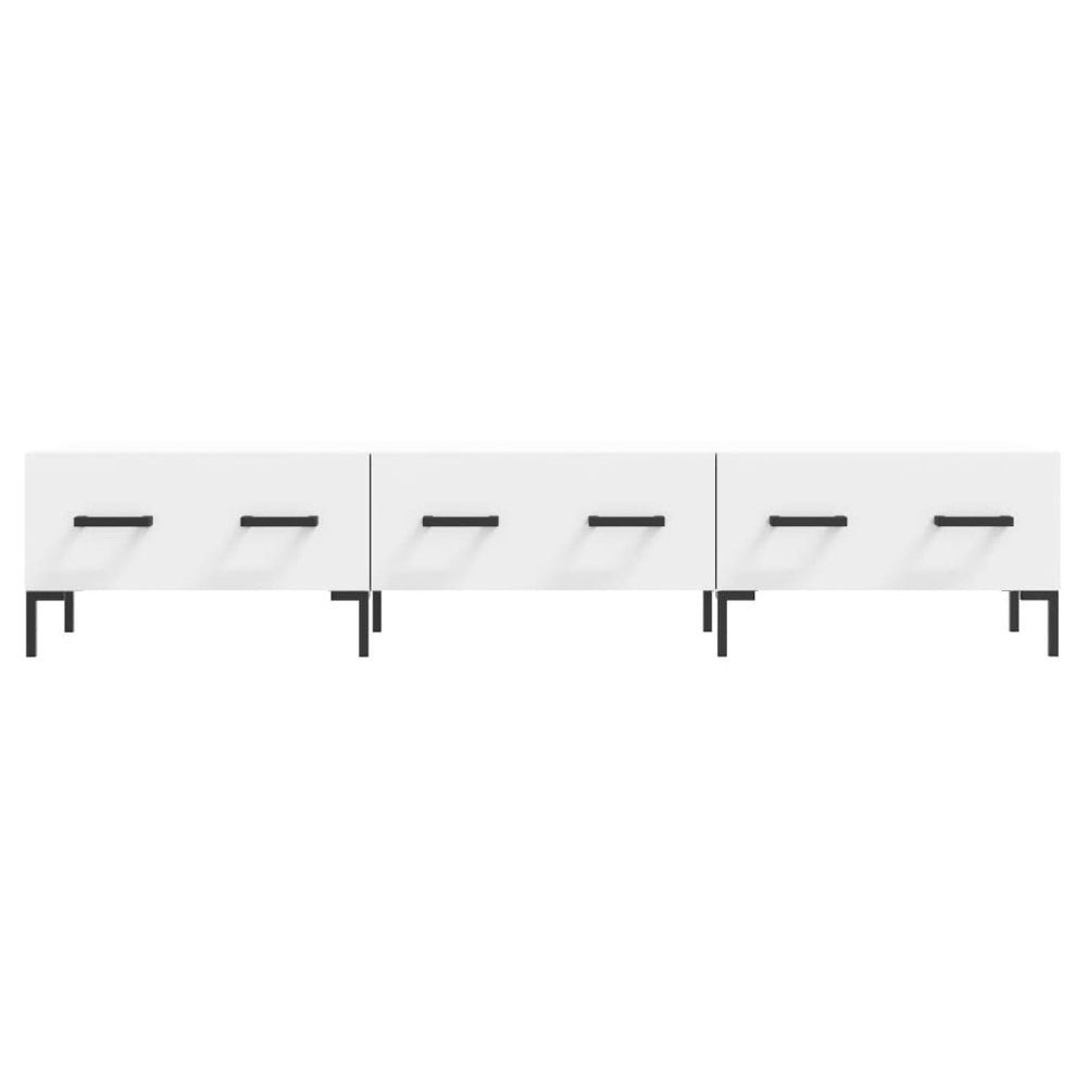 vidaXL 3 Drawer White TV Cabinet Image 5