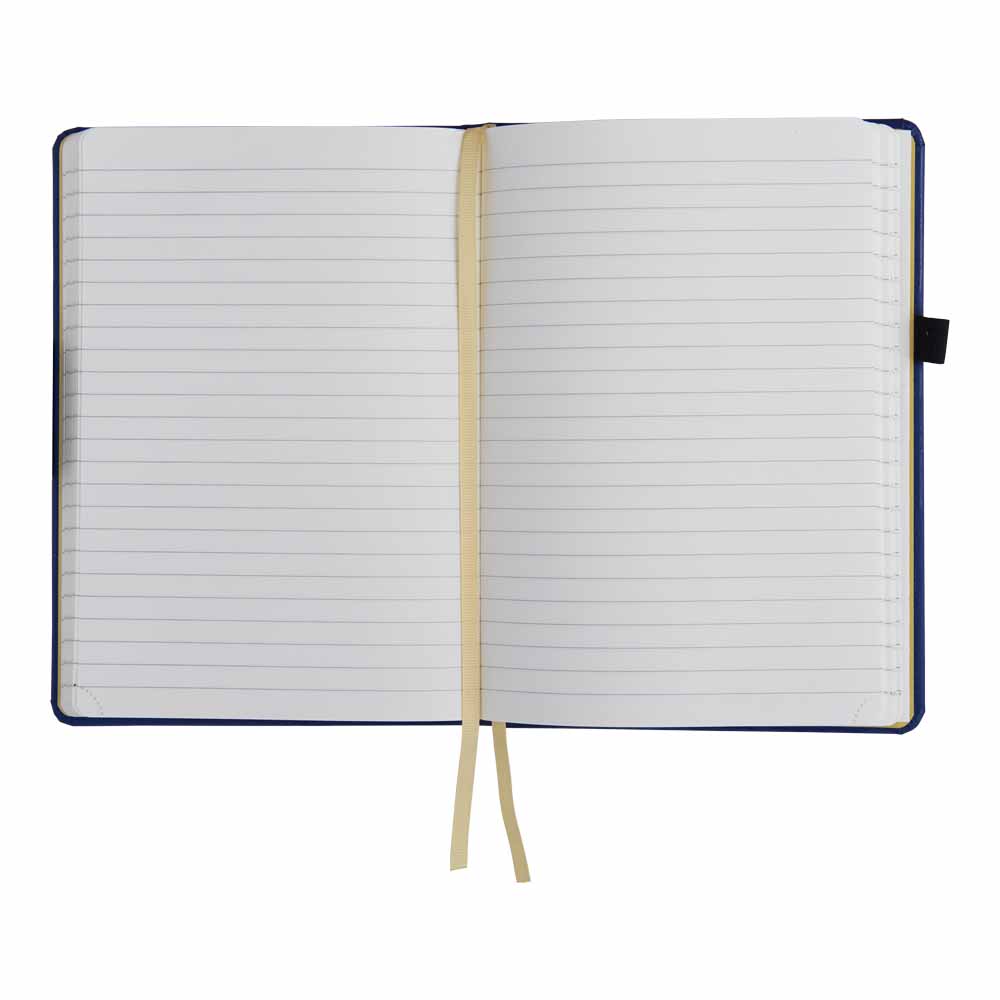 Wilko A5 Case Bound Blue Notebook Wilko