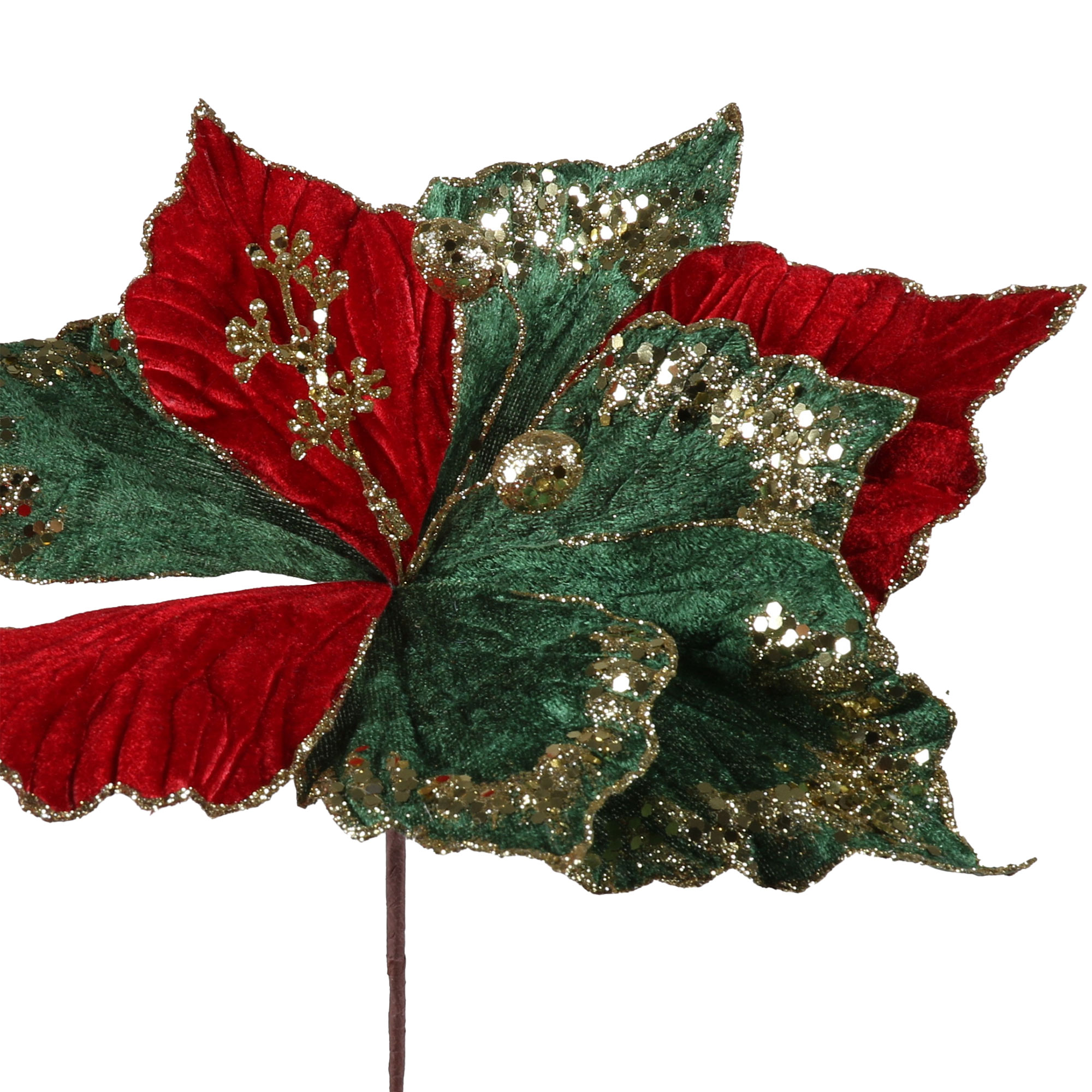 Traditional Glitter Flower Clip Image 2