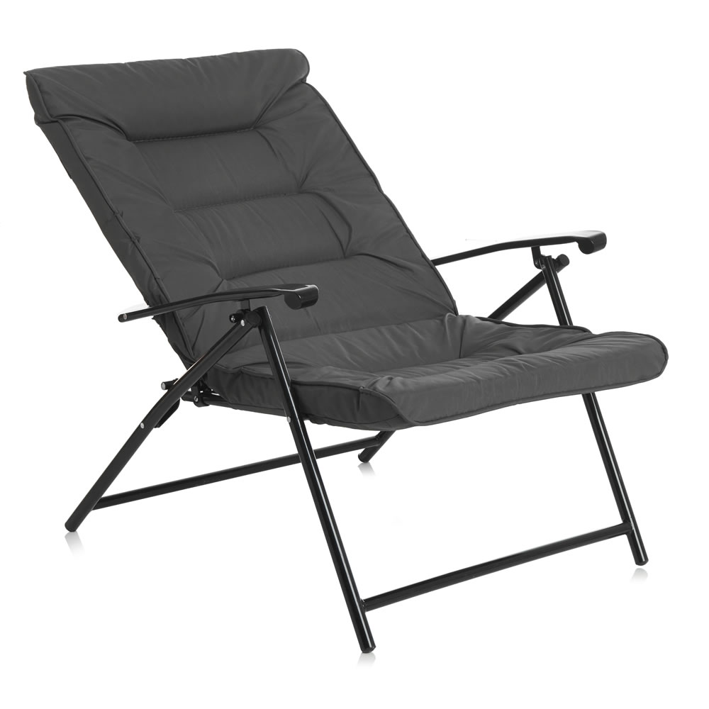 Wilko Garden Metal  Reclining Padded Chair Image 2
