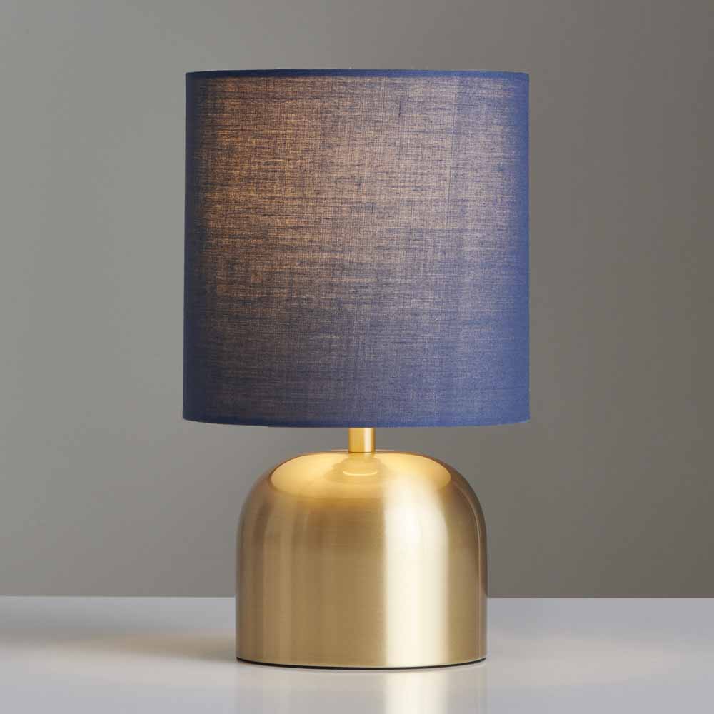 Wilko Gold and Navy Touch Lamp Wilko