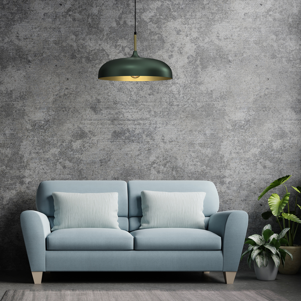 Milagro Lincoln Green Pendant Lamp 230V Image 6