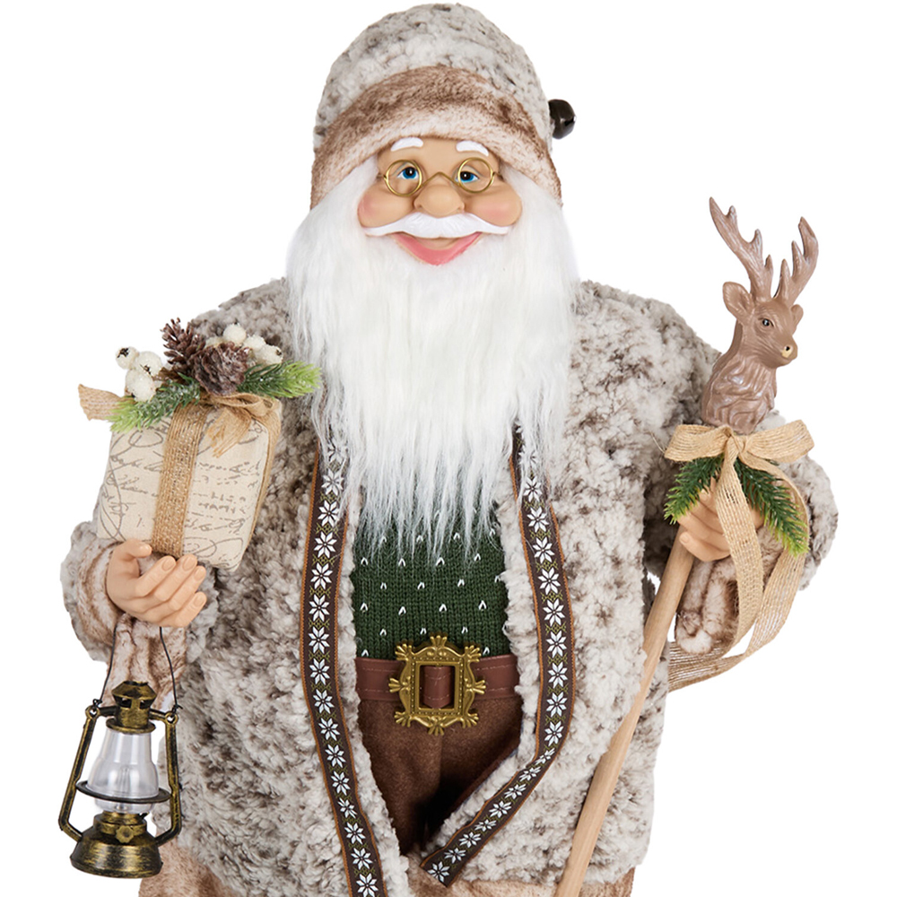 Woodland Standing Santa with LED Lantern Image 2