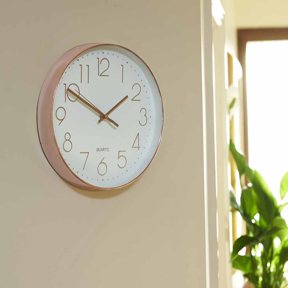 Wilko Classic Copper Effect Wall Clock Wilko