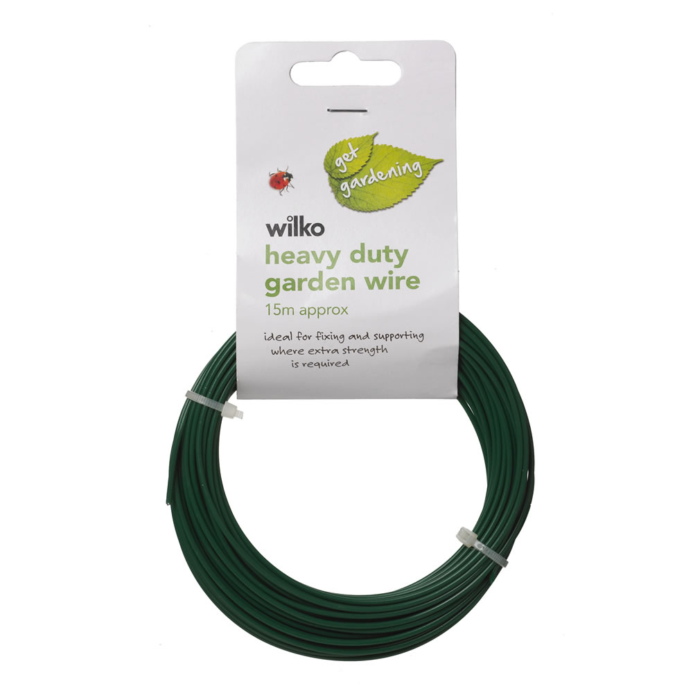 Wilko Heavy Duty Green Garden Wire 1.7mm x 15m Image