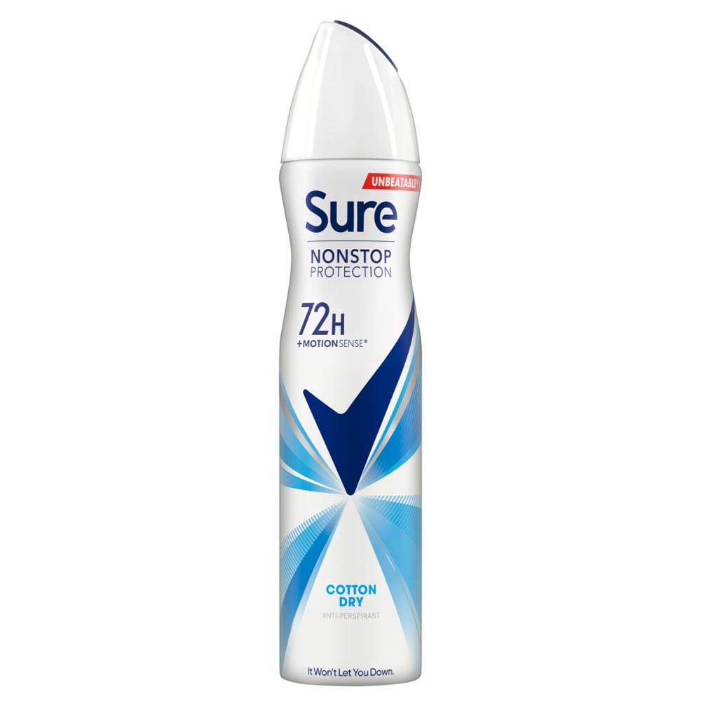 Sure Cotton Dry Non Stop Advanced Anti Perspirant Deodorant 250ml Image 1