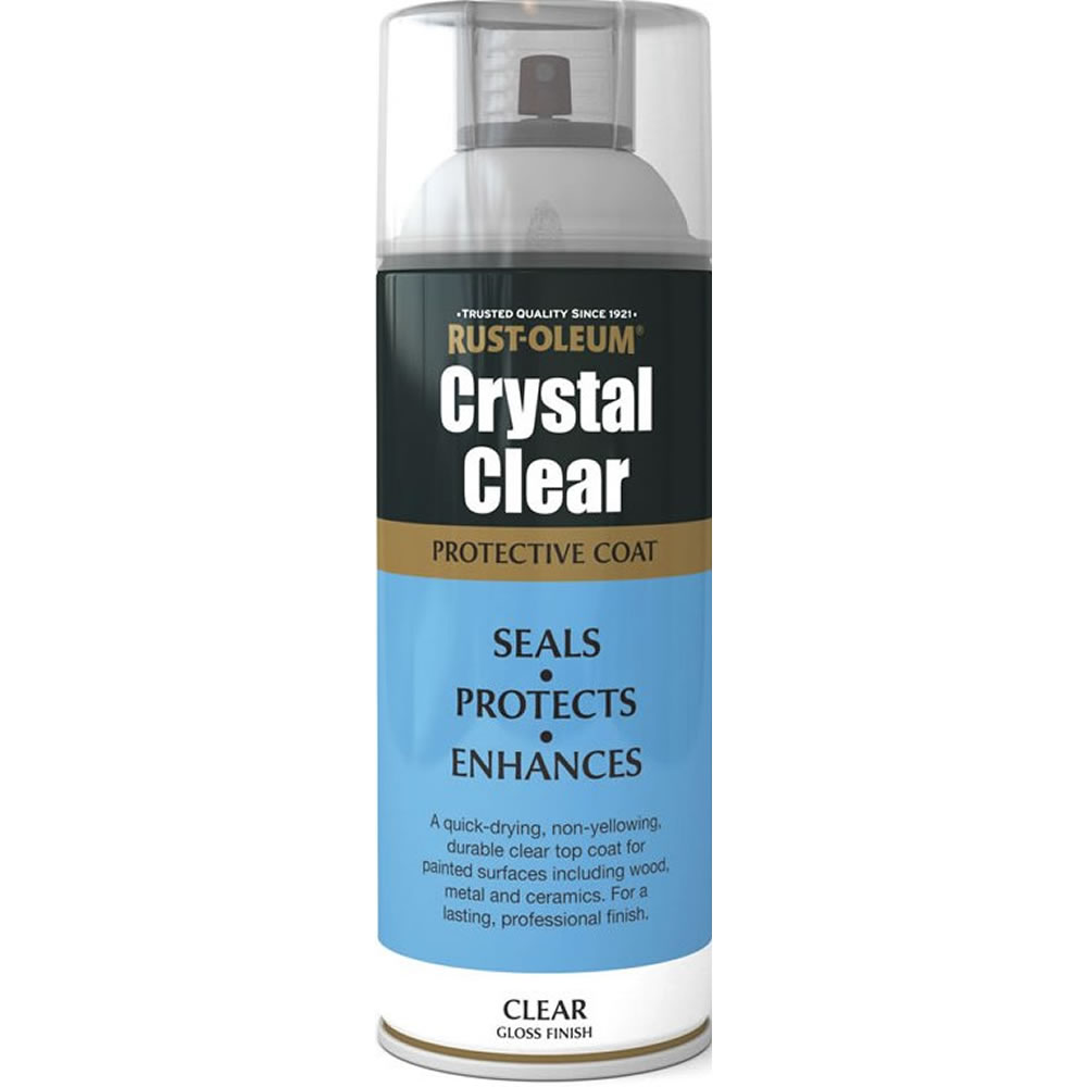 Rust-Oleum Crystal Clear Protective Coat Gloss Spray Paint 400ml Image