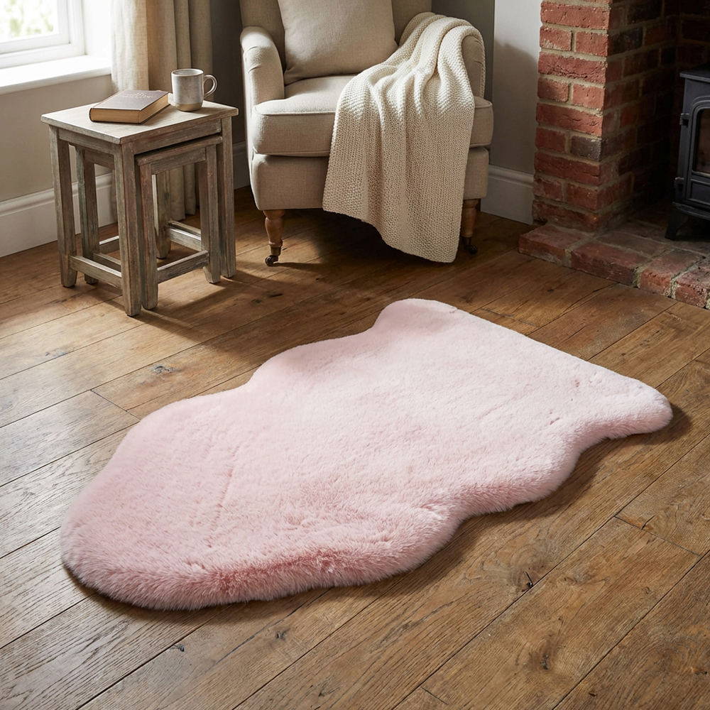 Blossom Faux Rabbit Fur Rug 90 x 60cm Image 6