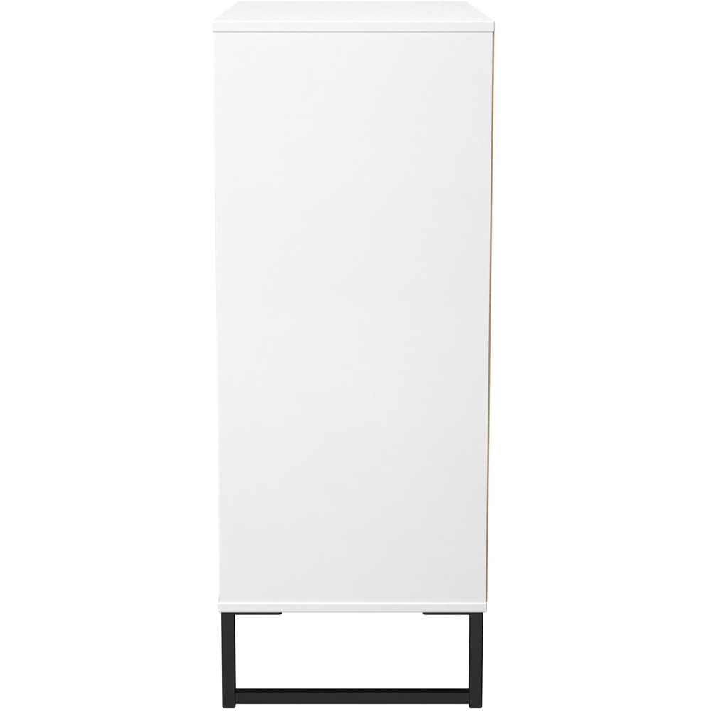 Crowndale Fluted 5 Drawer White Matt Chest of Drawers Ready Assembled Image 3