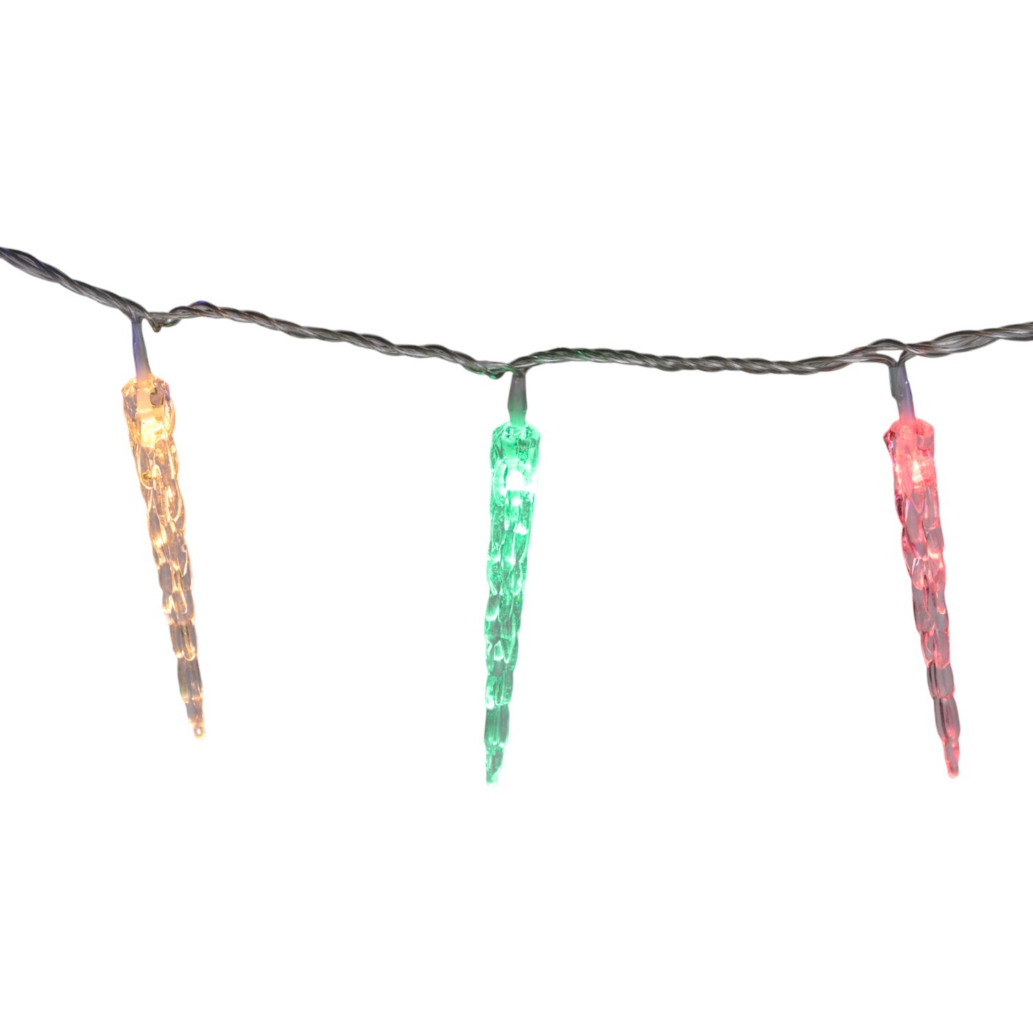 60 Large Colour Changing LED IciclesWhite Image 1