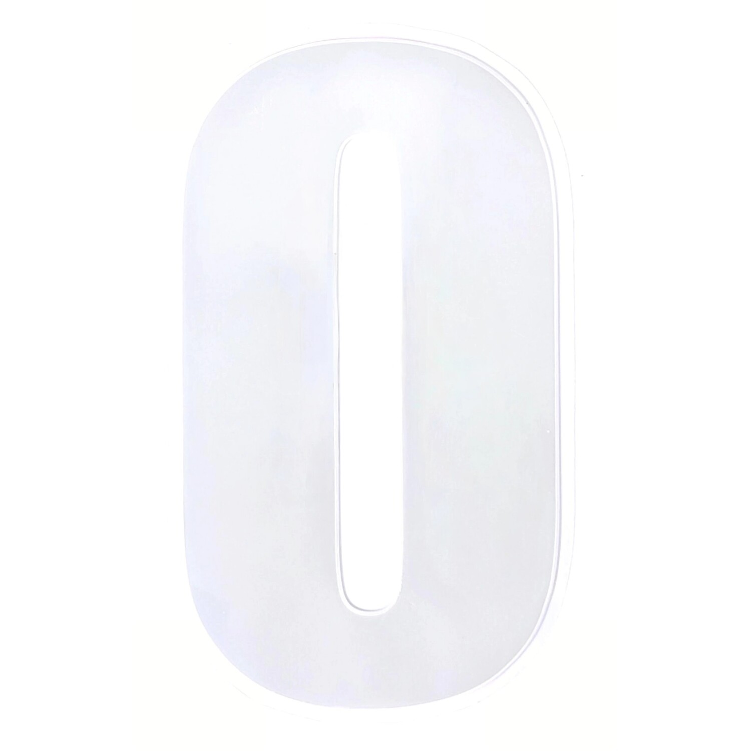 High Visibility Reflective Wheelie Bin Number White 0 Image 2