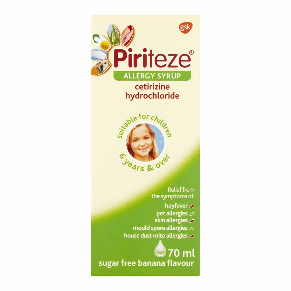 Piriteze Allergy Syrup 70ml Image 2