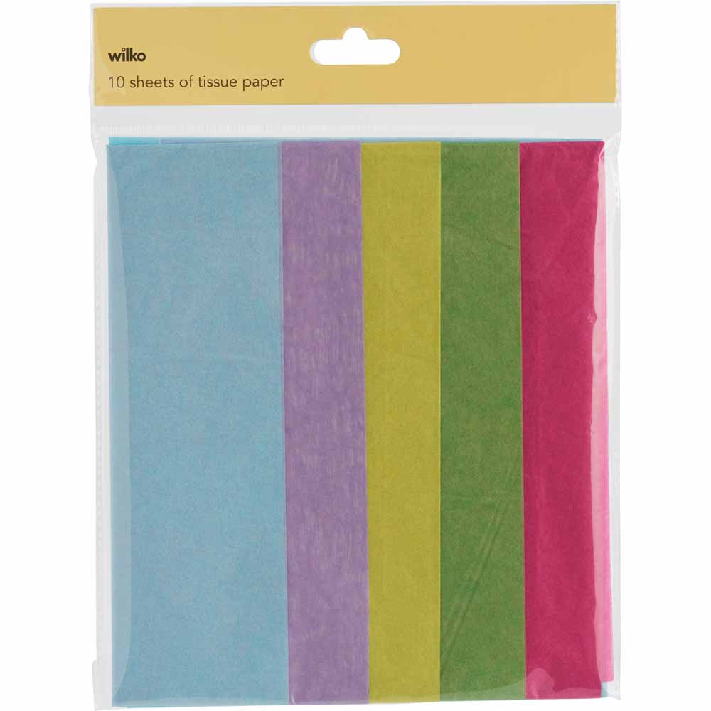 Wilko Tissue Paper Multi Coloured 10pk Image