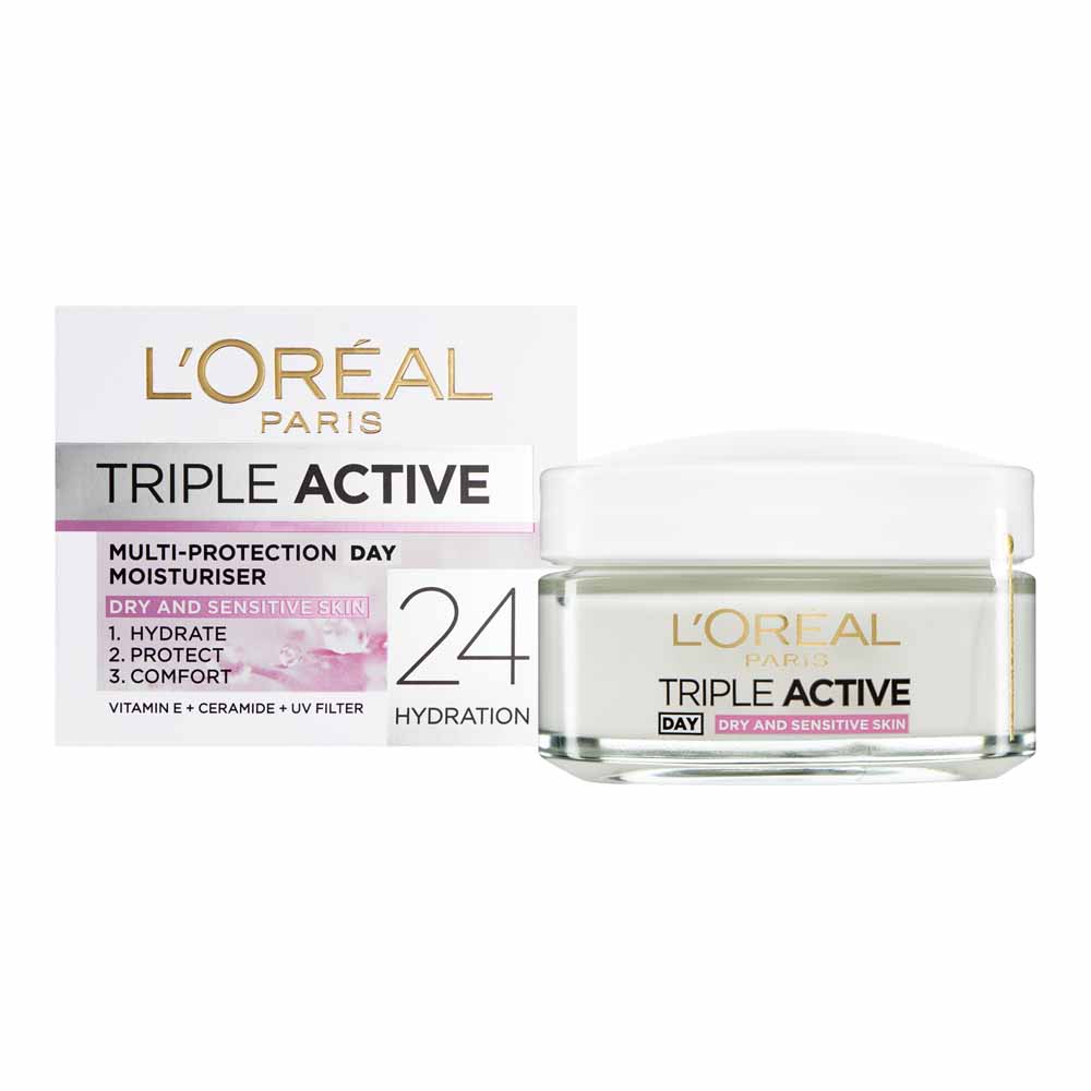 L’Oréal Paris Triple Active Dry Skin Day Moisturiser 50ml Image 2
